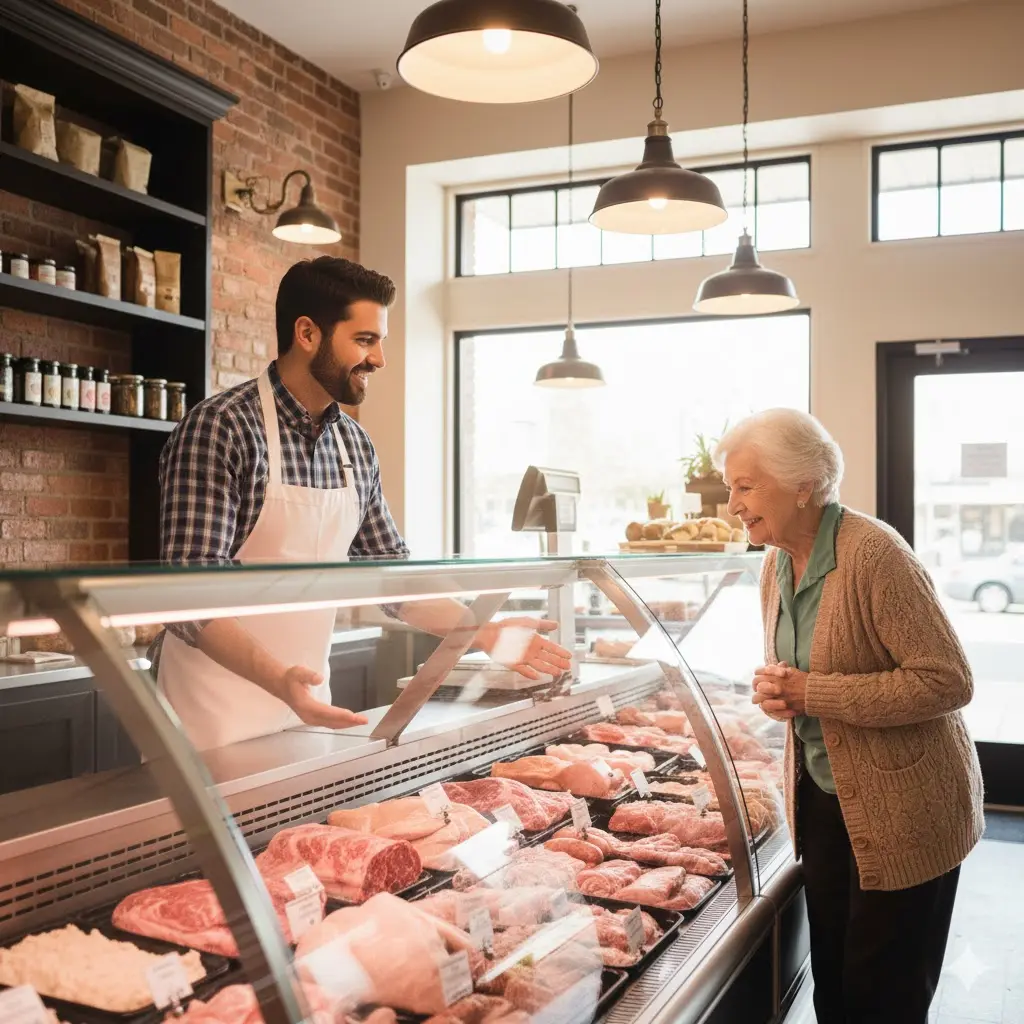정육점 쇼케이스