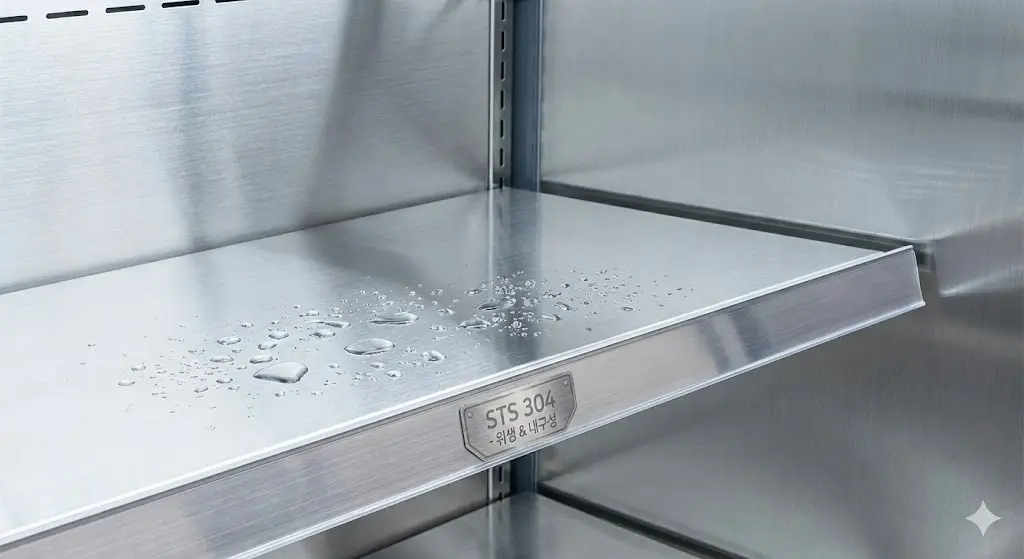 프리미엄 스테인리스(STS 304) 소재: 위생과 내구성을 동시에 잡은 설계