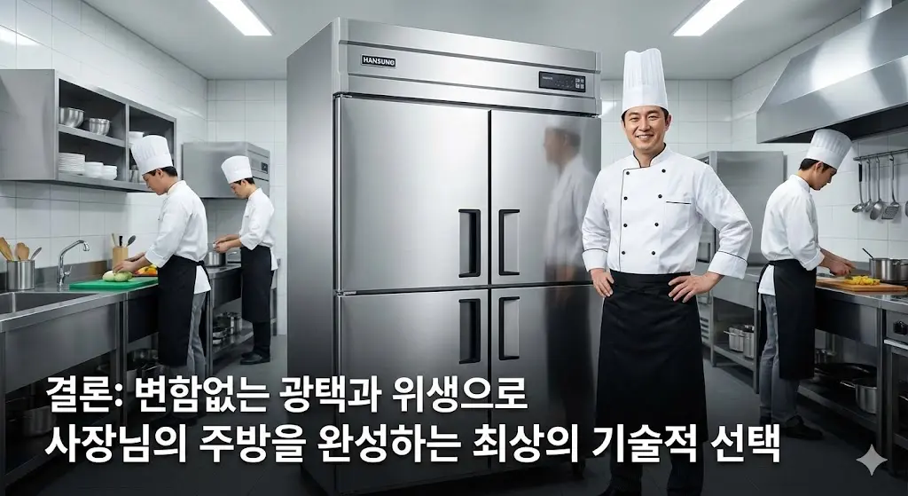 변함없는 광택과 위생으로 사장님의 주방을 완성하는 최상의 기술적 선택