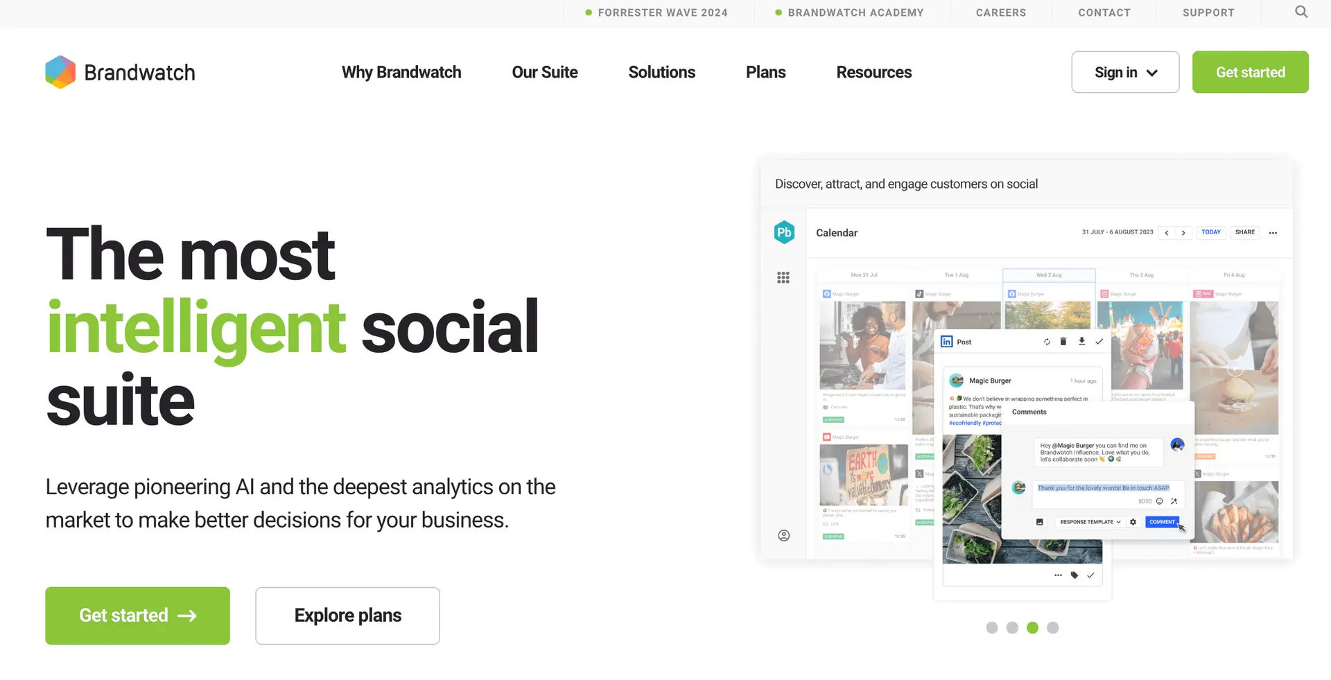 브랜드워치 공식 홈페이지 인터페이스