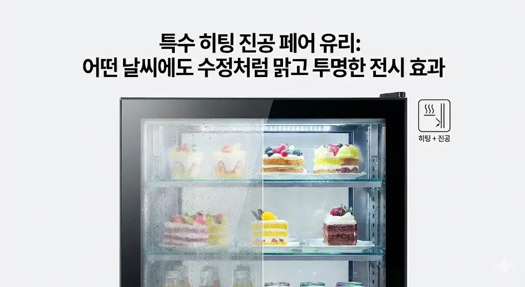 특수 히팅 진공 페어 유리: 어떤 날씨에도 수정처럼 맑고 투명한 전시 효과