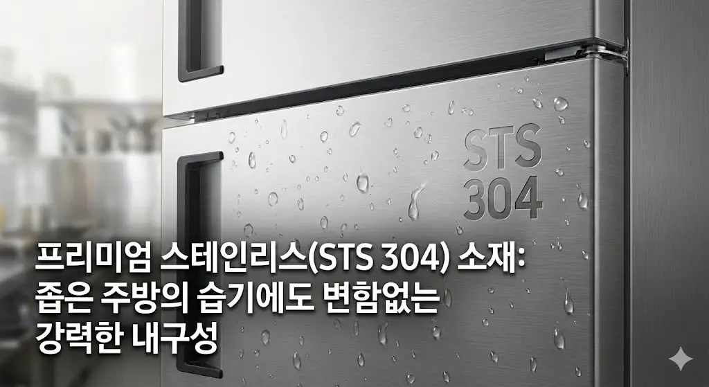 습기에 강한 STS 304 스테인리스 냉장고 표면의 내구성.