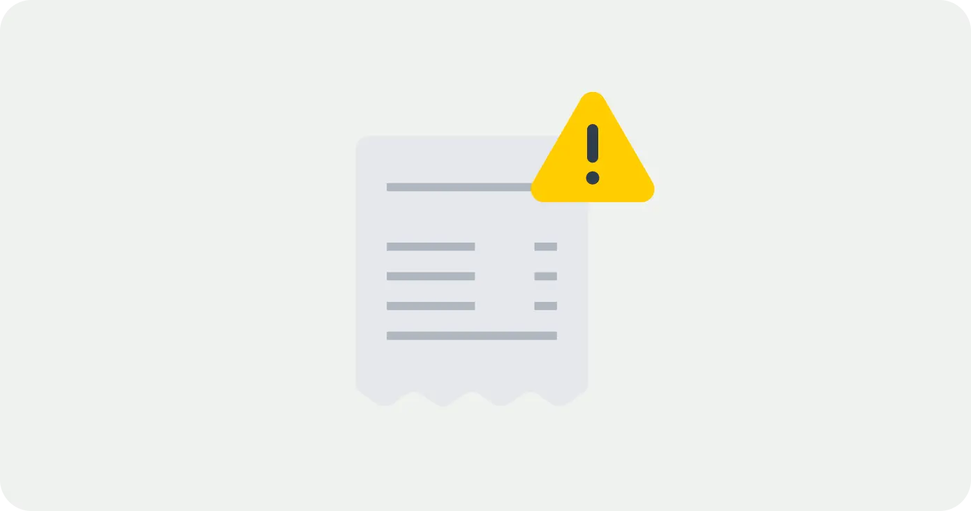 네이버 구매 시 적격 증빙 누락 가능성을 경고하는 영수증 아이콘