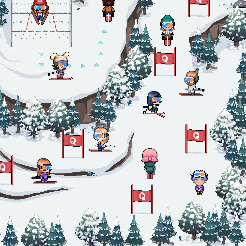 젭 퀴즈 도전! 스키 점프 맵