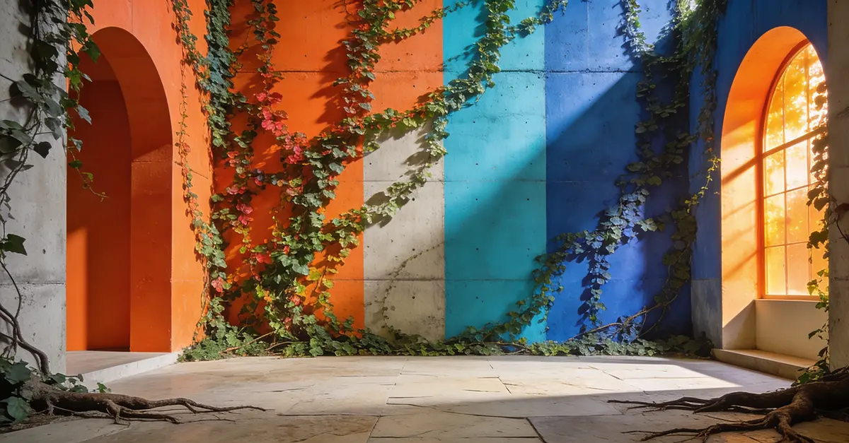 벽을 타고 오르는 덩굴식물의 모습처럼 성장하는 블룸에이아이