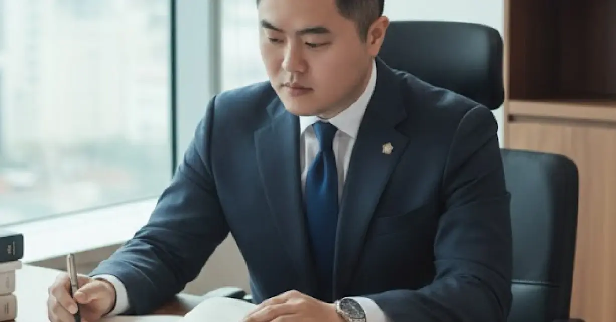 사건 정리중인 성범죄 전문 변호사