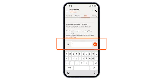 Access saved snippets in the mobile app by long-pressing the forward slash key in the Command Center