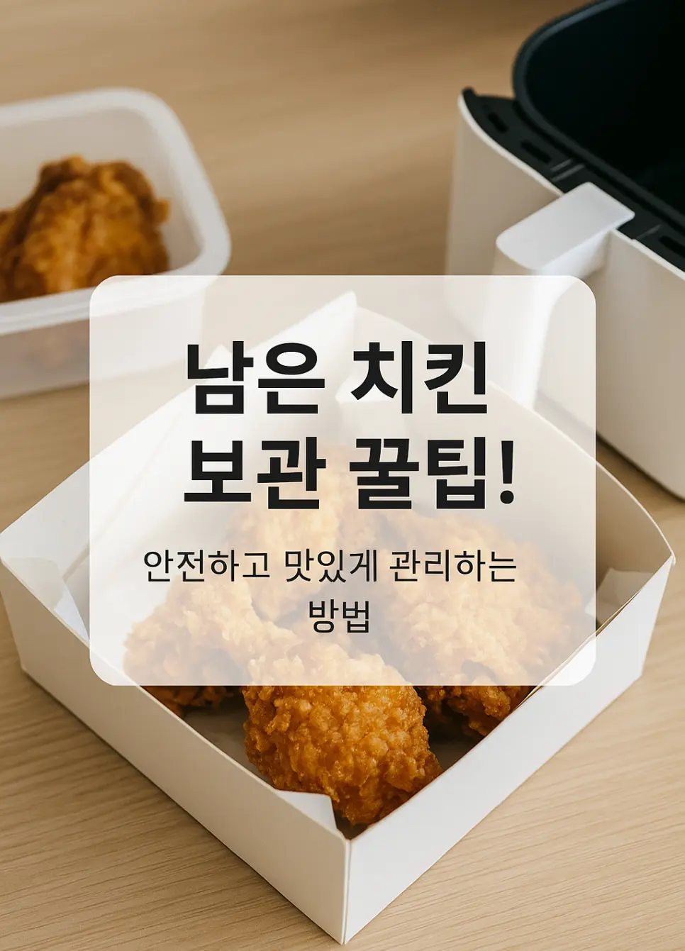 먹다 남은 치킨 바삭하게 보관하는 법 & 데우기 (에어프라이어 조리 노하우)