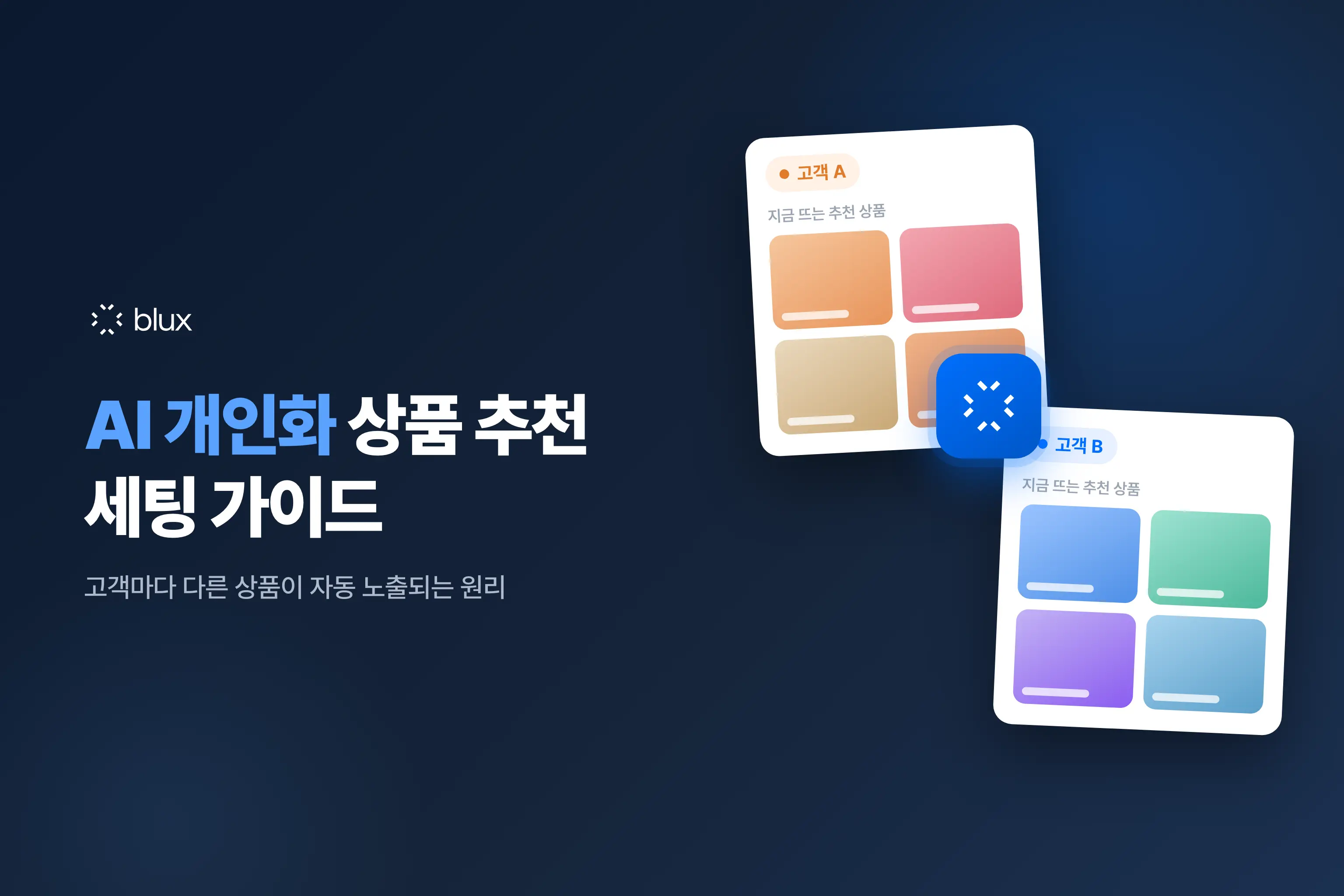 AI 개인화 상품 추천 세팅 가이드 — 고객마다 다른 상품이 자동 노출되는 원리
