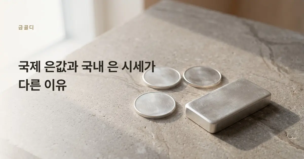 [금골디]국제 은값과 국내 은 시세가 다른 이유