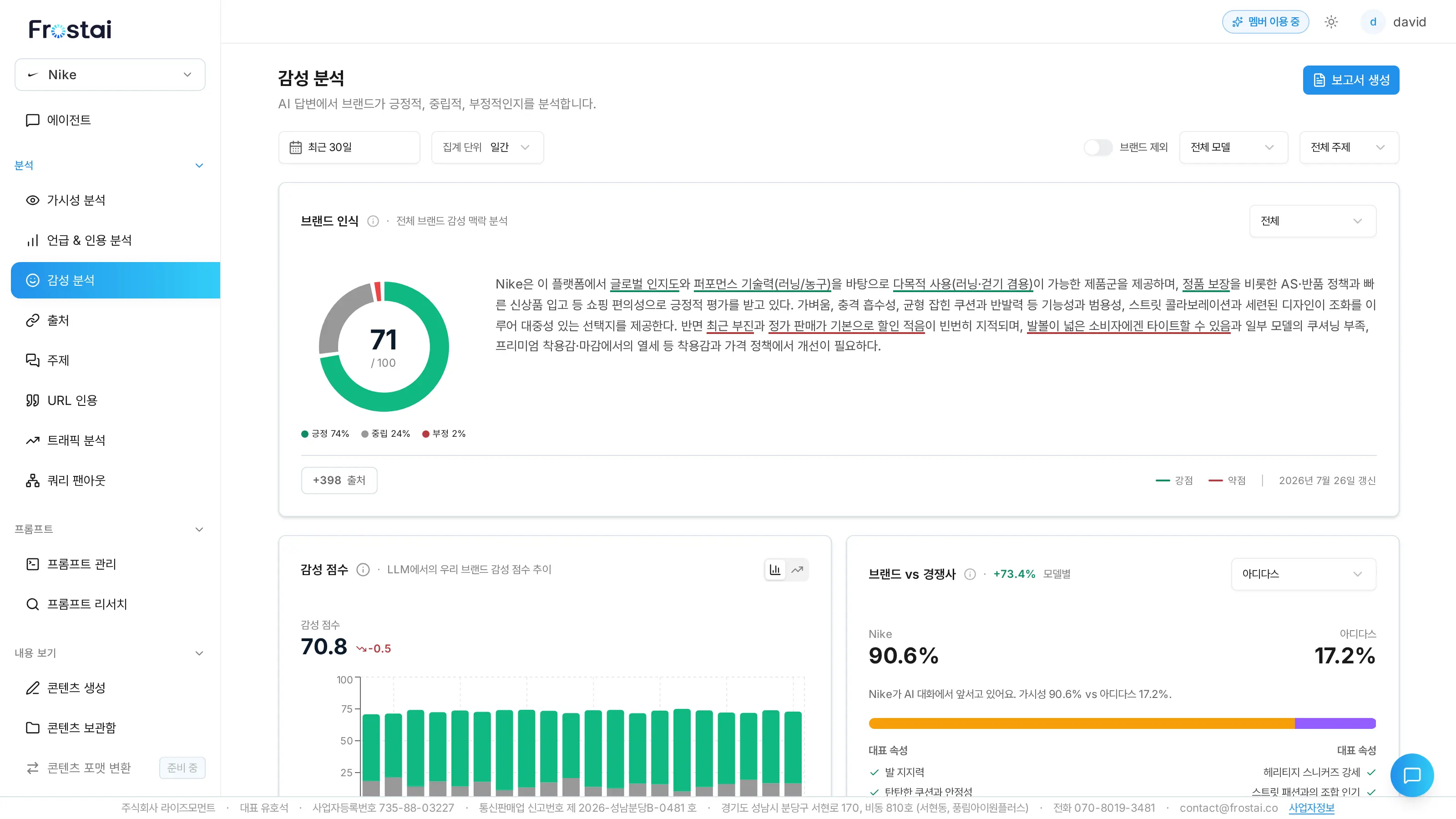 AEO 감성 분석 (Sentiment Analysis): AI 가 우리 브랜드를 어떤 톤으로 말하는지 확인하는 법