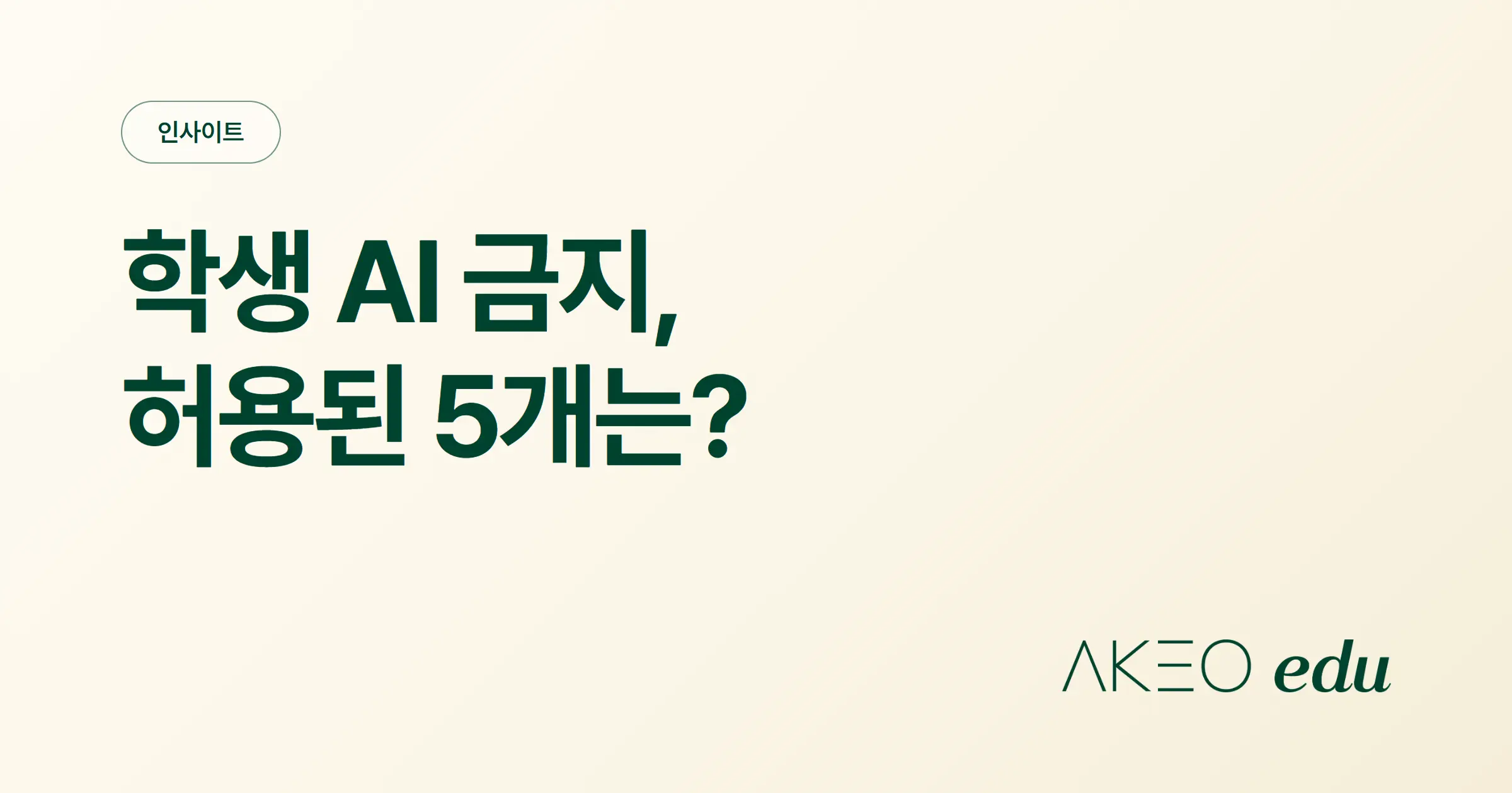 학생 AI 금지, 뉴욕시가 남긴 5개 프로그램의 공통점은?