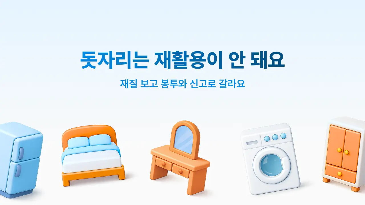 재질에 따라 달라지는 돗자리 버리는법