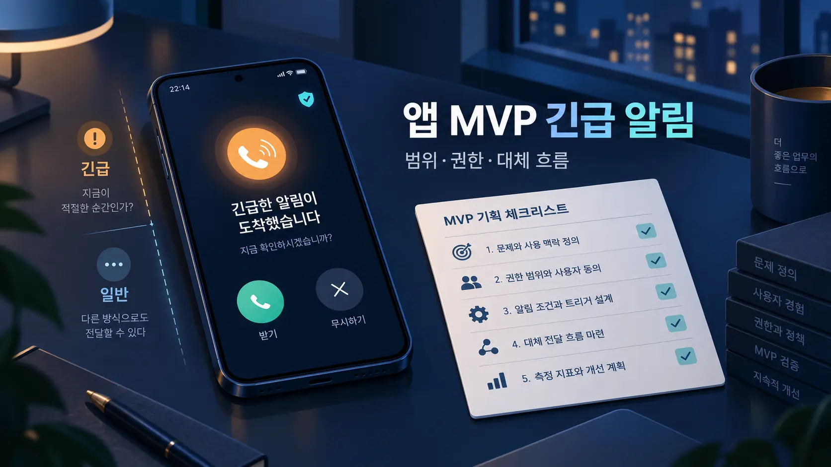 앱 MVP 긴급 알림: 전체 화면·권한·대체 흐름을 나누는 5가지 기준
