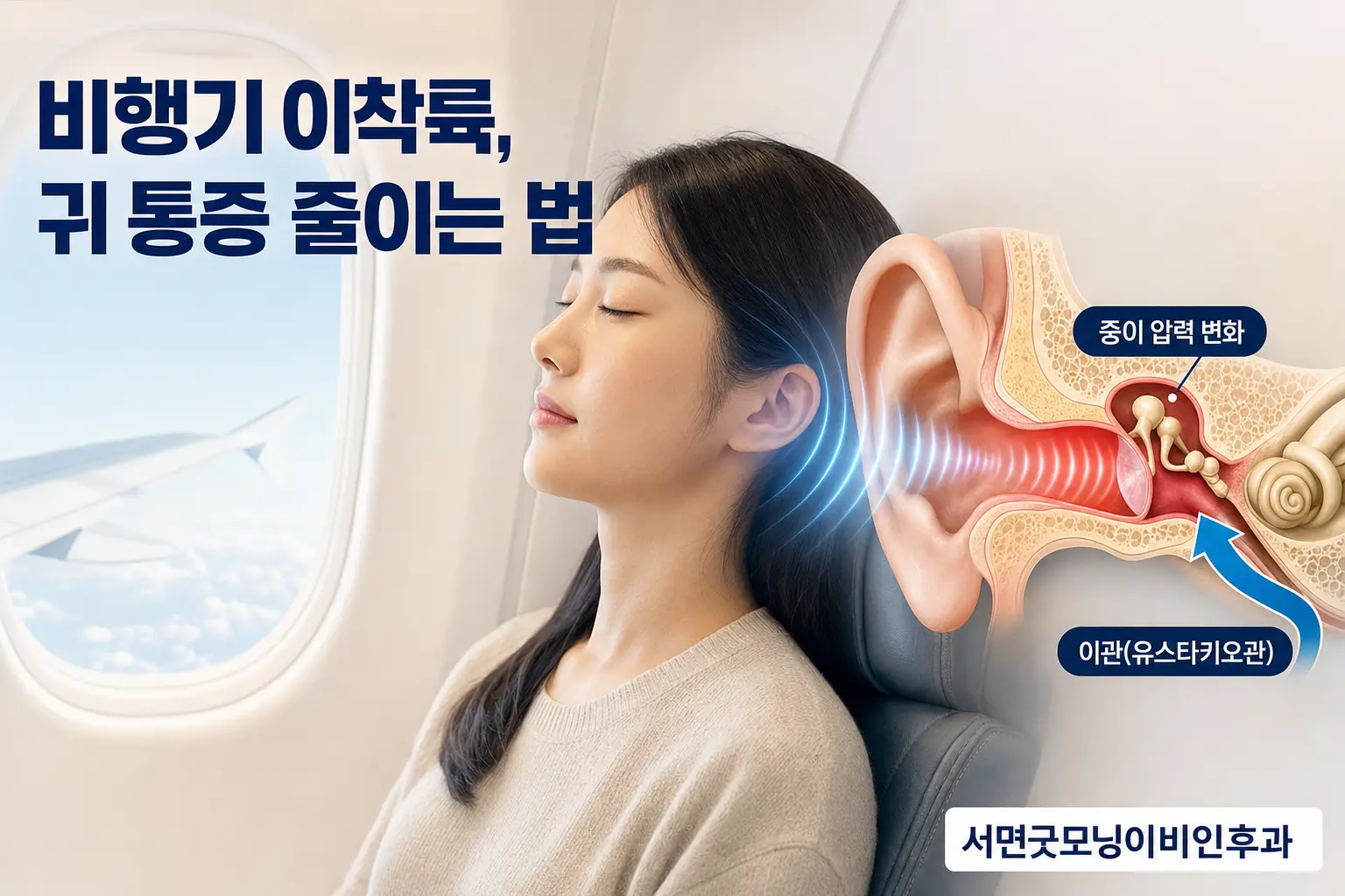 부산이비인후과 | 비행기 이착륙 때 귀 통증을 줄이는 방법