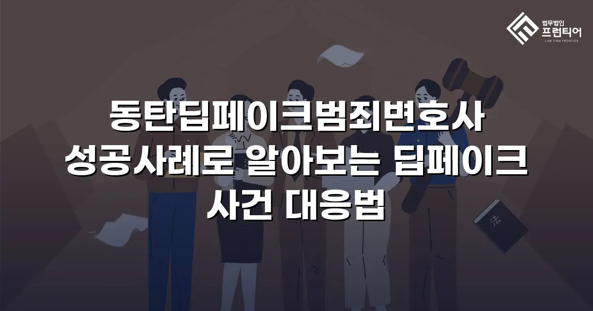 동탄딥페이크범죄변호사 성공사례로 알아보는 딥페이크 사건 대응법