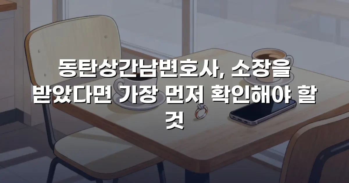 동탄상간남변호사, 소장을 받았다면 가장 먼저 확인해야 할 것
