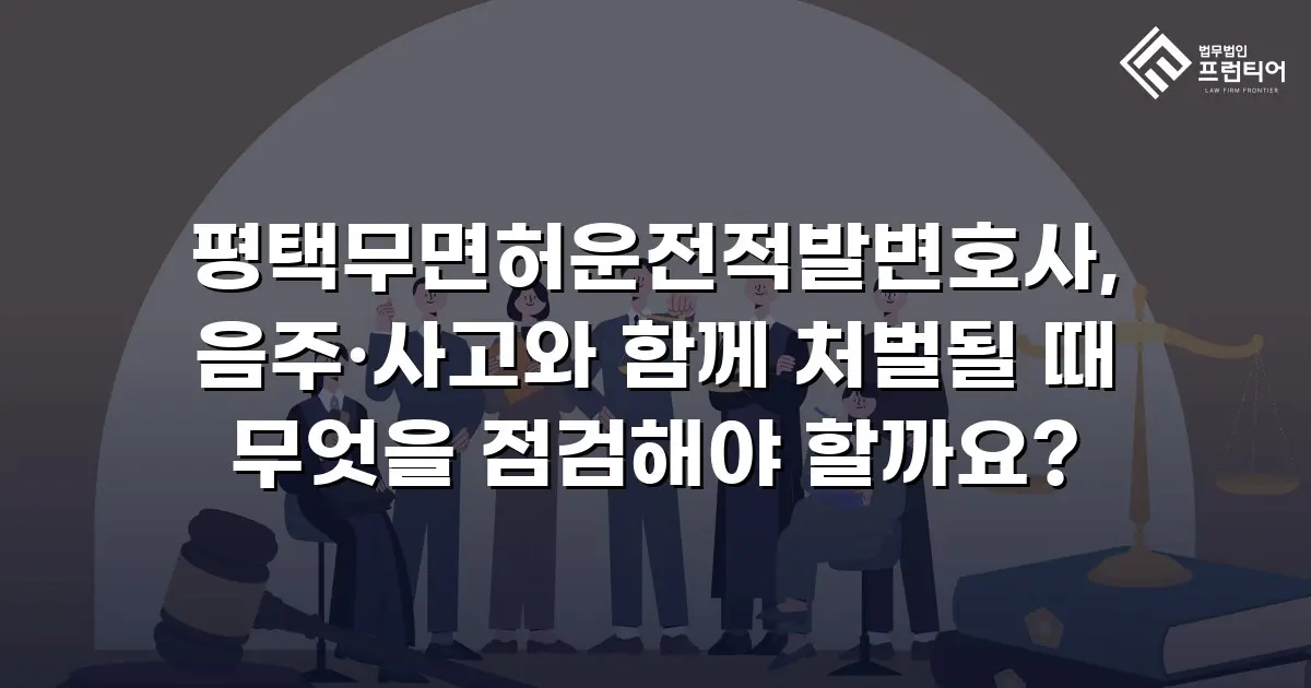평택무면허운전적발변호사, 음주·사고와 함께 처벌될 때 무엇을 점검해야 할까요?