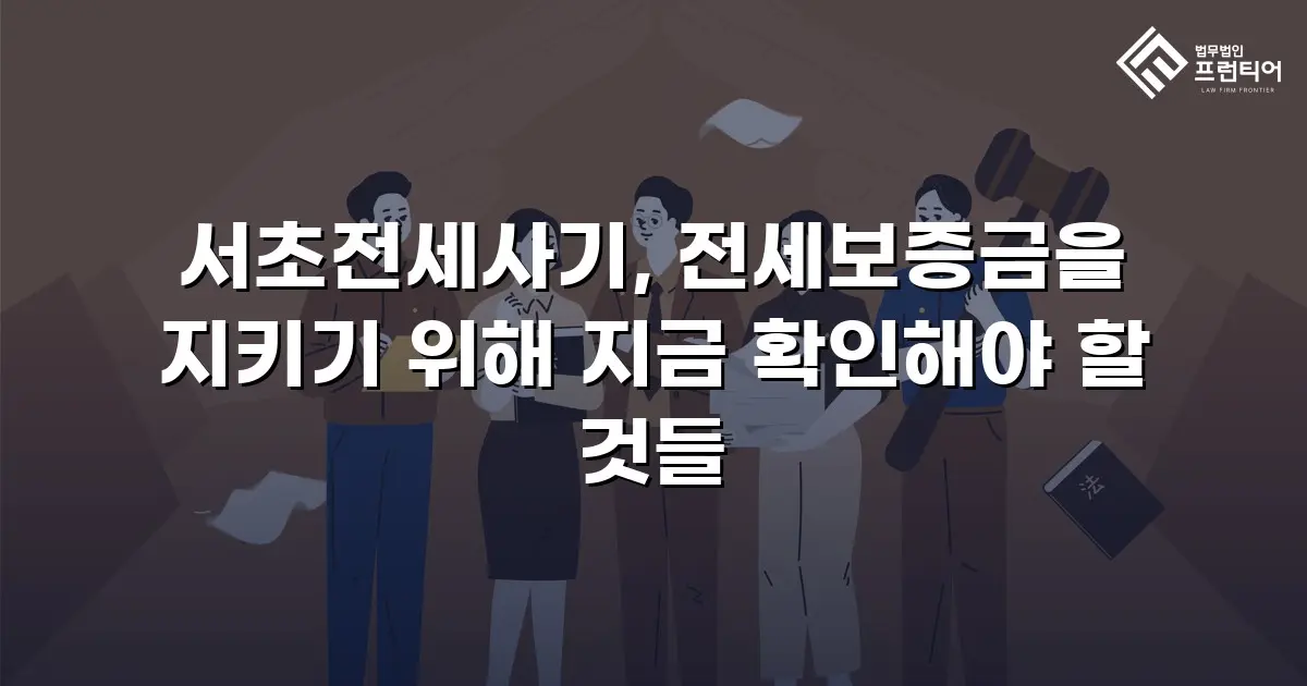 서초전세사기, 전세보증금을 지키기 위해 지금 확인해야 할 것들