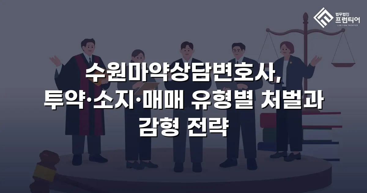 수원마약상담변호사, 투약·소지·매매 유형별 처벌과 감형 전략