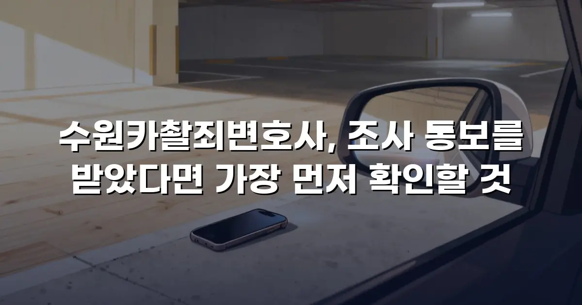 수원카촬죄변호사, 조사 통보를 받았다면 가장 먼저 확인할 것