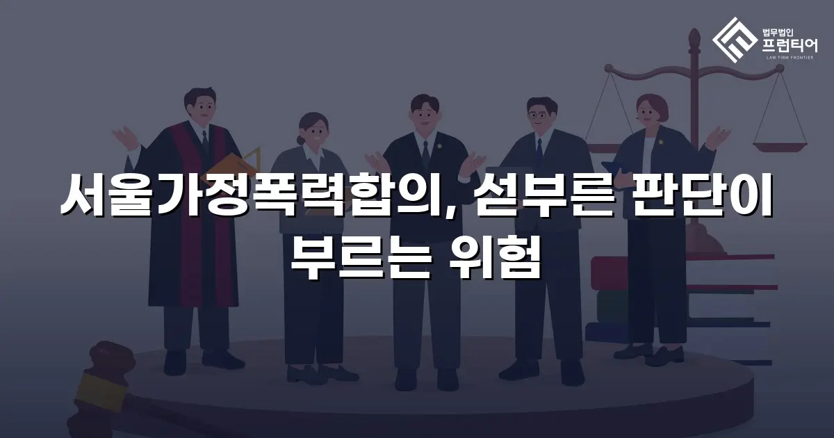 서울가정폭력합의, 섣부른 판단이 부르는 위험