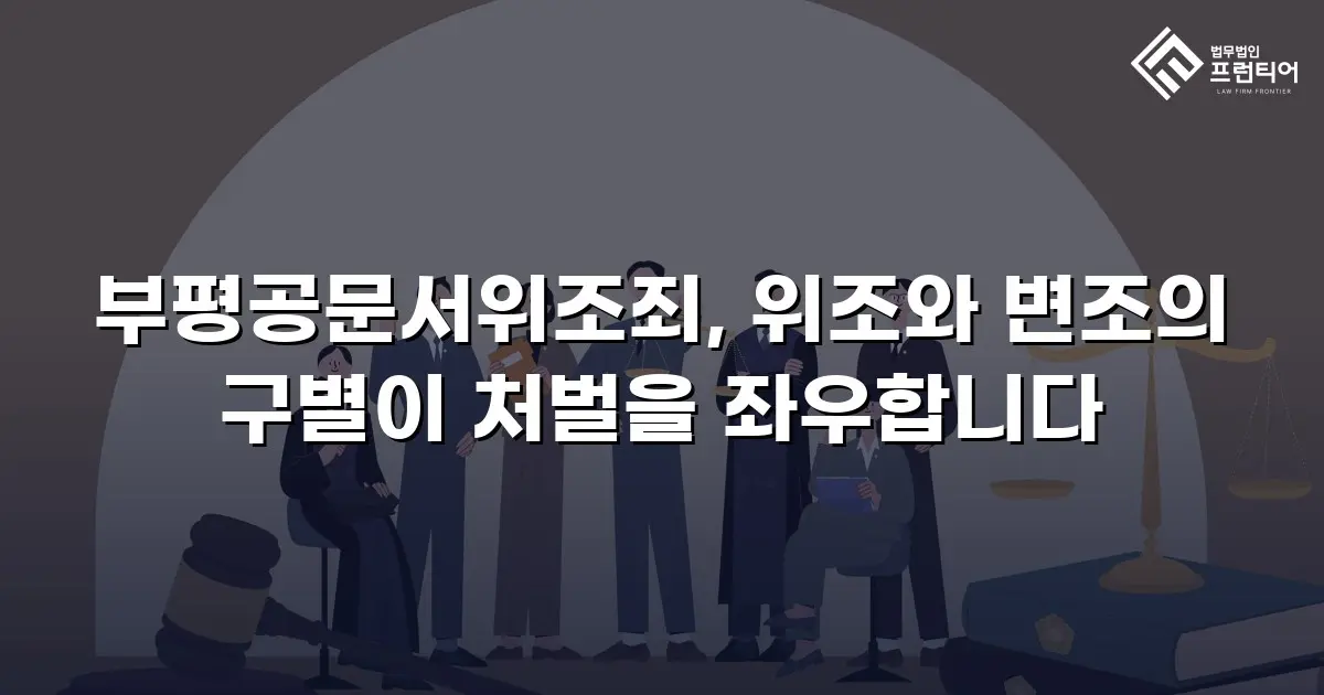 부평공문서위조죄, 위조와 변조의 구별이 처벌을 좌우합니다