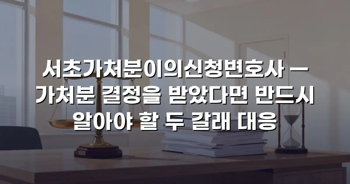 서초가처분이의신청변호사 — 가처분 결정을 받았다면 반드시 알아야 할 두 갈래 대응