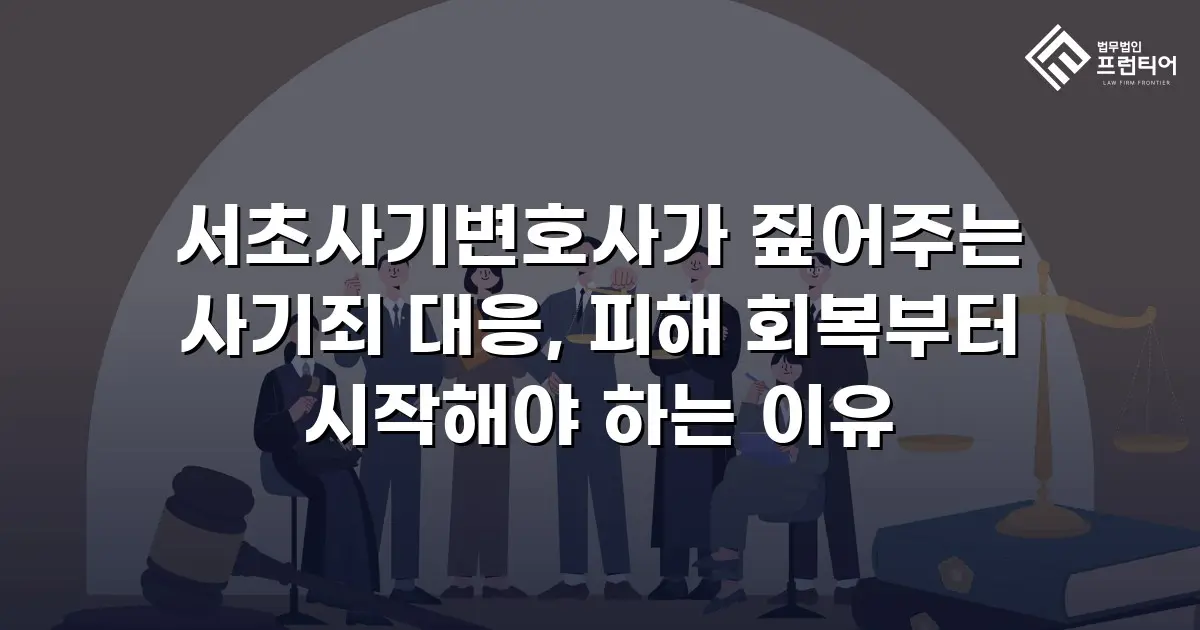 서초사기변호사가 짚어주는 사기죄 대응, 피해 회복부터 시작해야 하는 이유