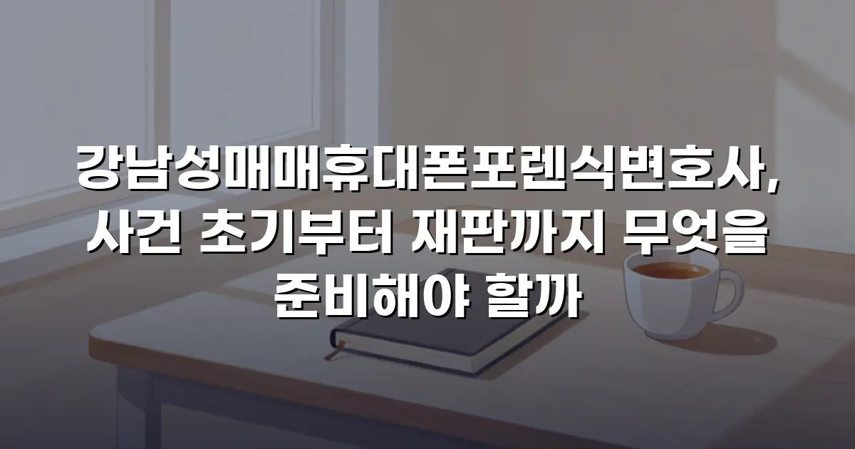 강남성매매휴대폰포렌식변호사, 사건 초기부터 재판까지 무엇을 준비해야 할까