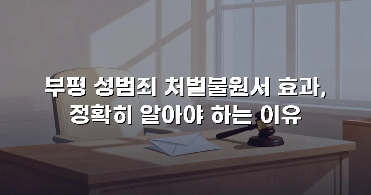 부평 성범죄 처벌불원서 효과, 정확히 알아야 하는 이유