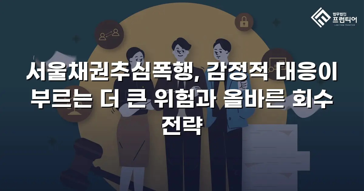 서울채권추심폭행, 감정적 대응이 부르는 더 큰 위험과 올바른 회수 전략