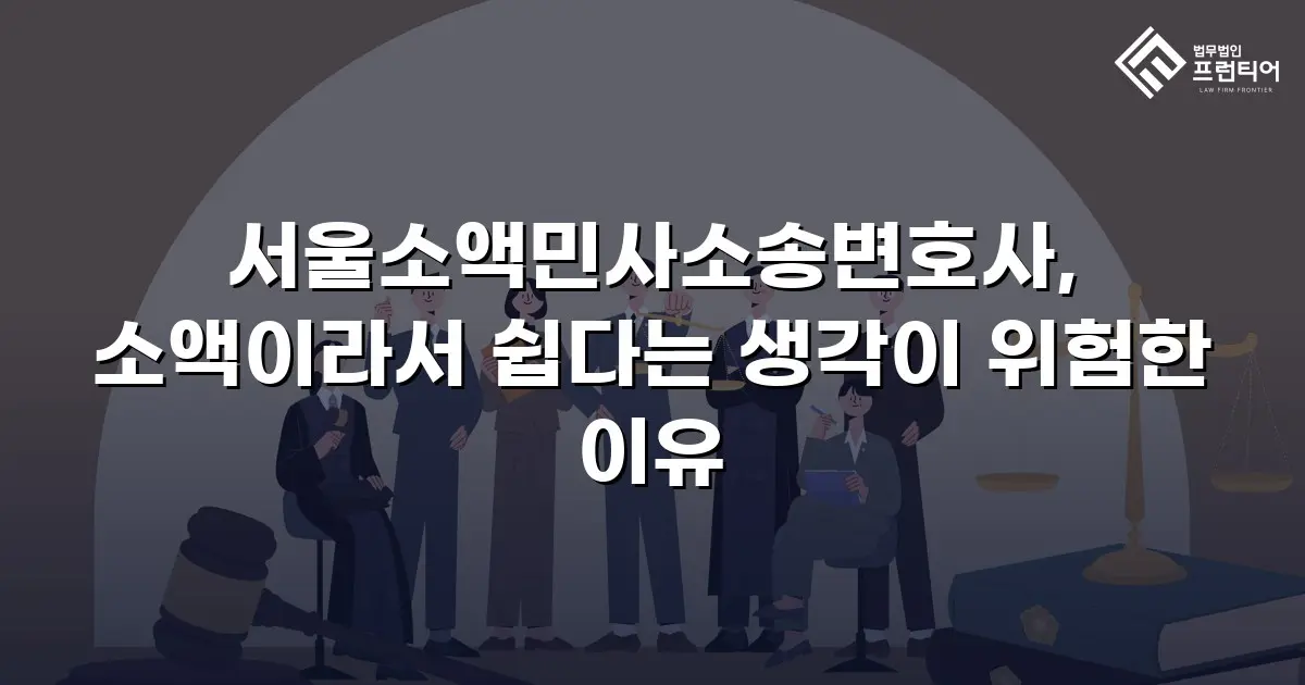 서울소액민사소송변호사, 소액이라서 쉽다는 생각이 위험한 이유