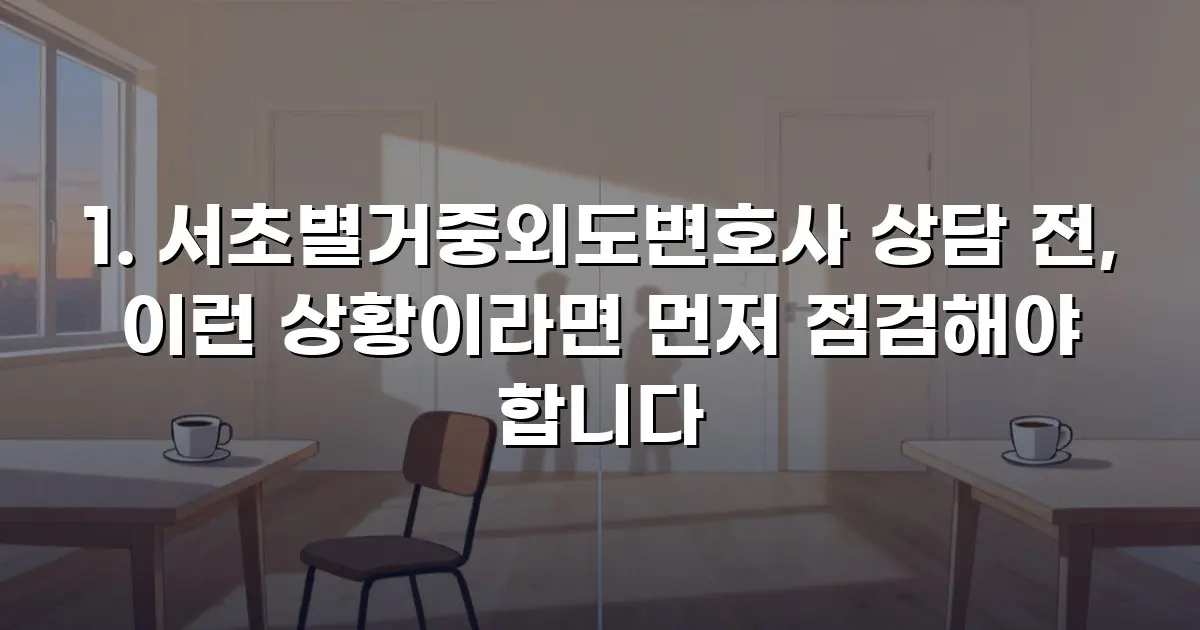 서초별거중외도변호사 상담 전, 이런 상황이라면 먼저 점검해야 합니다