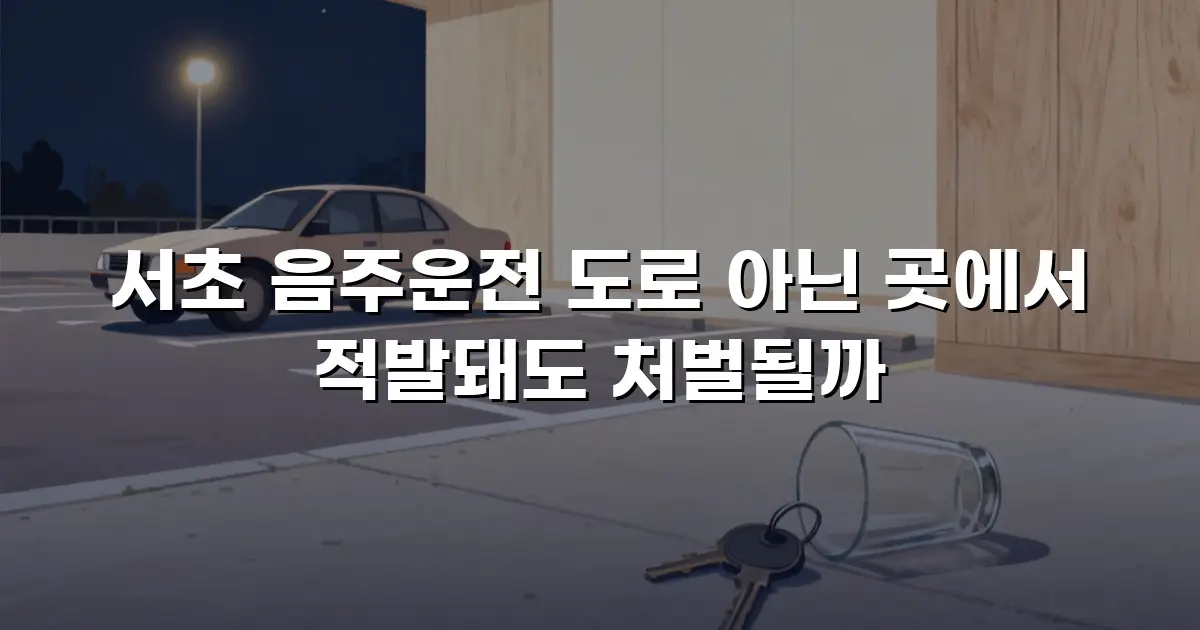서초 음주운전 도로 아닌 곳에서 적발돼도 처벌될까