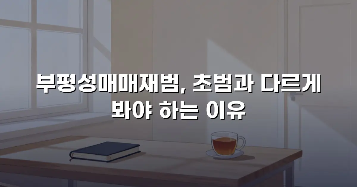 부평성매매재범, 초범과 다르게 봐야 하는 이유