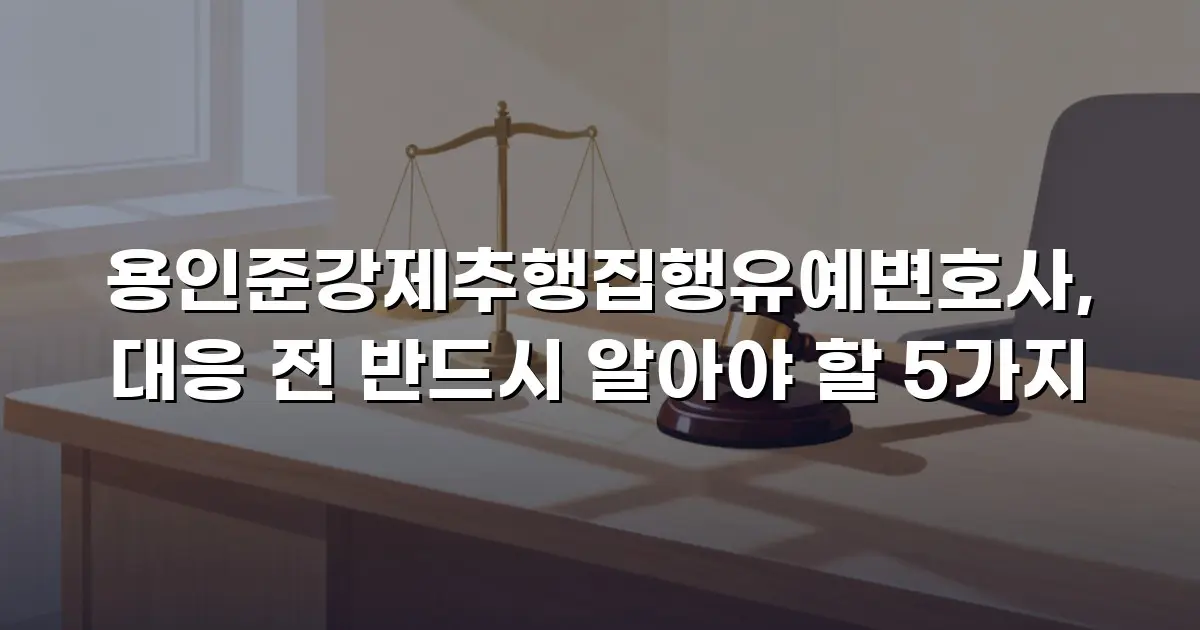 용인준강제추행집행유예변호사, 대응 전 반드시 알아야 할 5가지