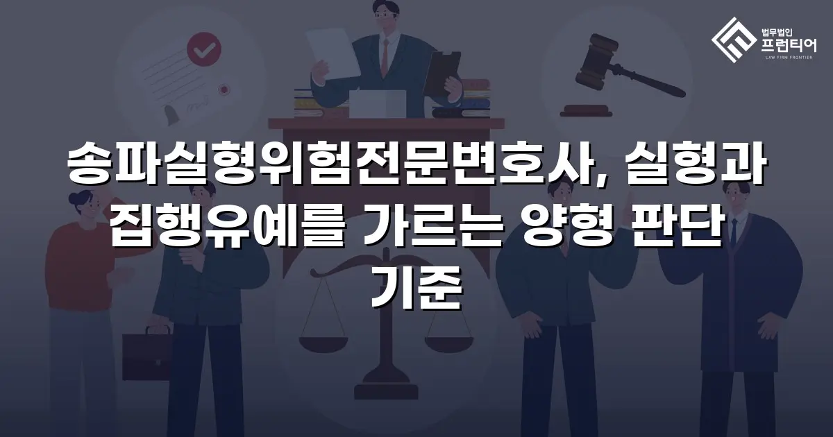 송파실형위험전문변호사, 실형과 집행유예를 가르는 양형 판단 기준