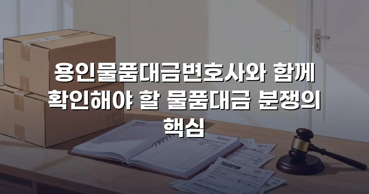 용인물품대금변호사와 함께 확인해야 할 물품대금 분쟁의 핵심