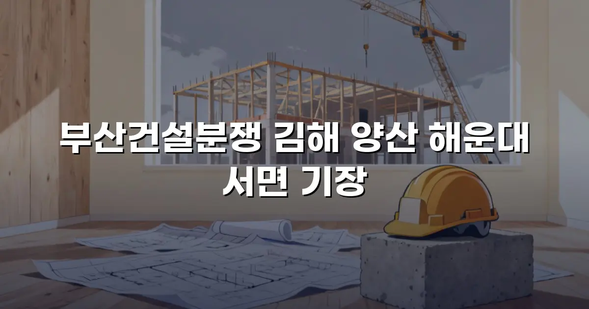 부산건설분쟁 김해 양산 해운대 서면 기장