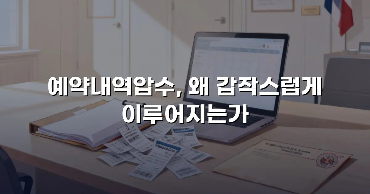 예약내역압수, 왜 갑작스럽게 이루어지는가