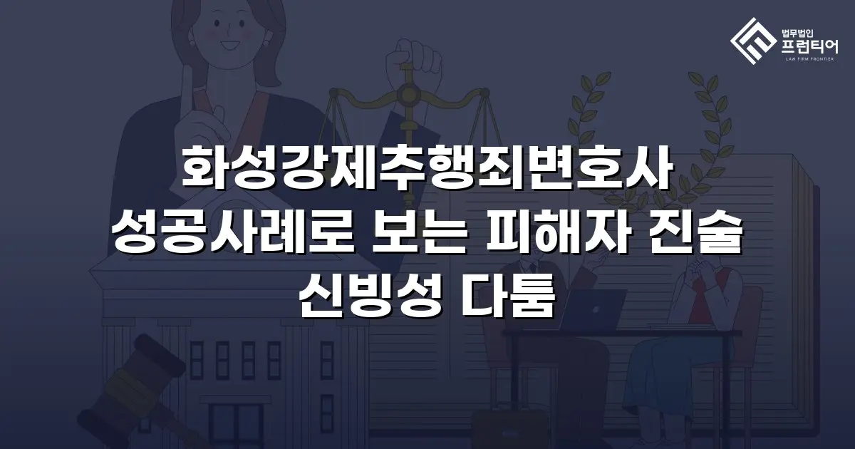 화성강제추행죄변호사 성공사례로 보는 피해자 진술 신빙성 다툼
