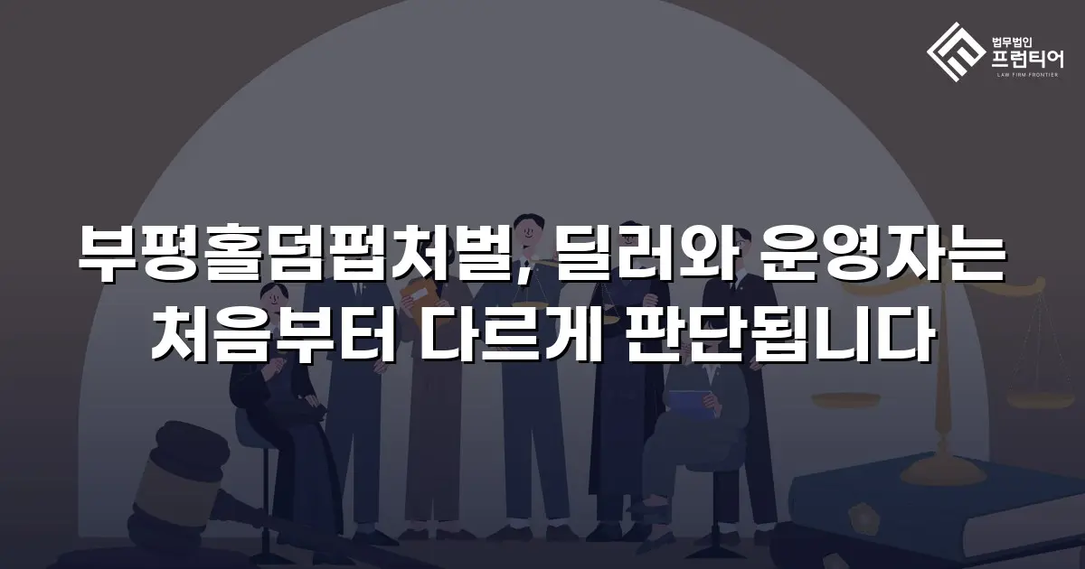 부평홀덤펍처벌, 딜러와 운영자는 처음부터 다르게 판단됩니다