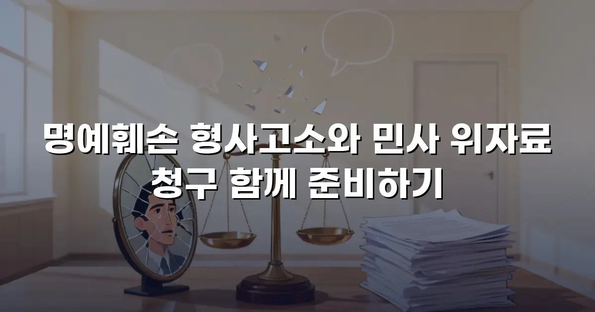 명예훼손 형사고소와 민사 위자료 청구 함께 준비하기