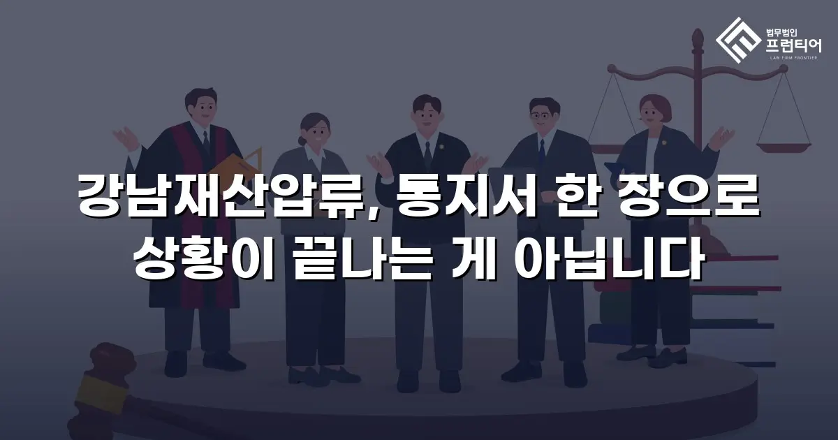 강남재산압류, 통지서 한 장으로 상황이 끝나는 게 아닙니다