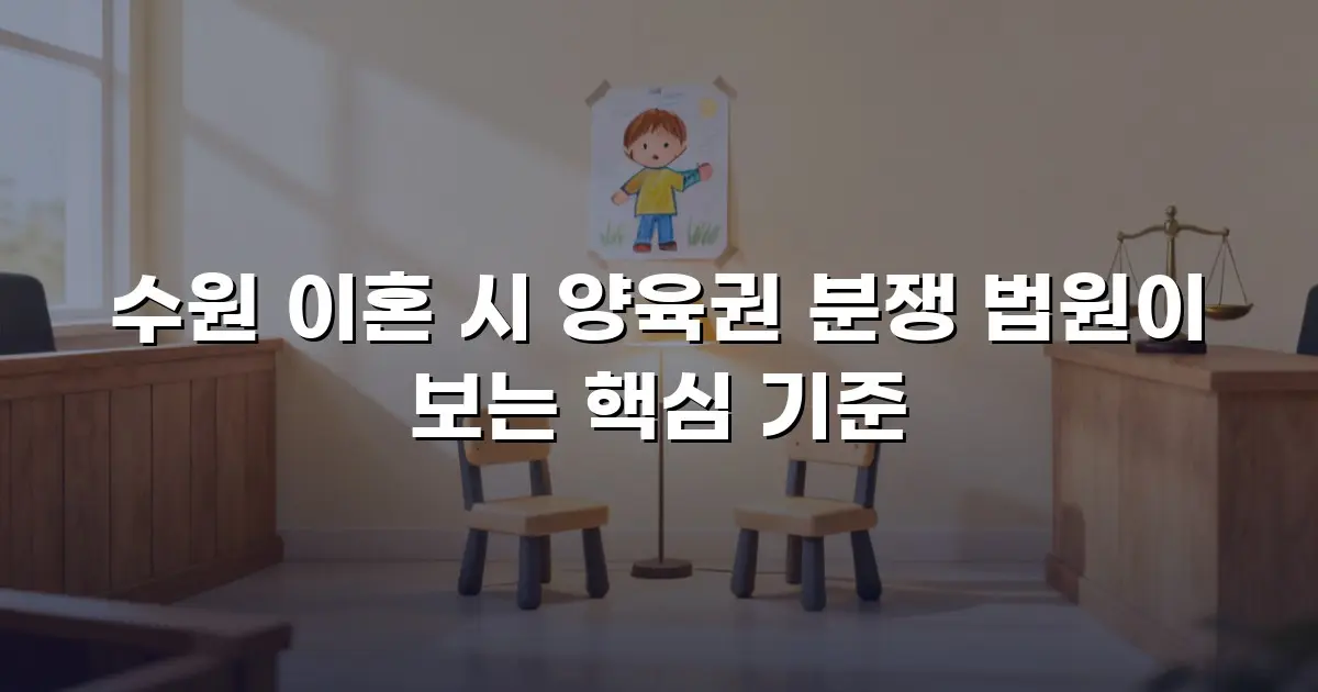 수원 이혼 시 양육권 분쟁 법원이 보는 핵심 기준
