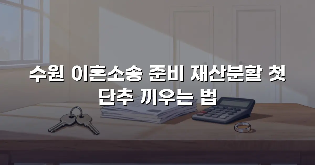수원 이혼소송 준비 재산분할 첫 단추 끼우는 법