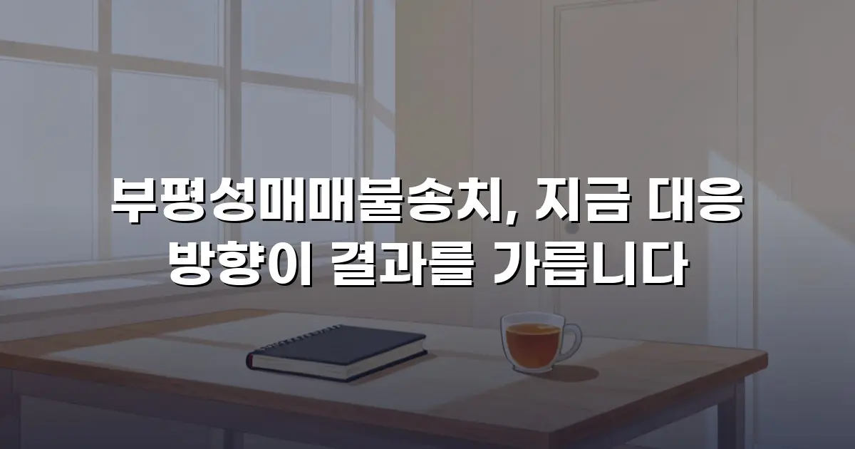 부평성매매불송치, 지금 대응 방향이 결과를 가릅니다