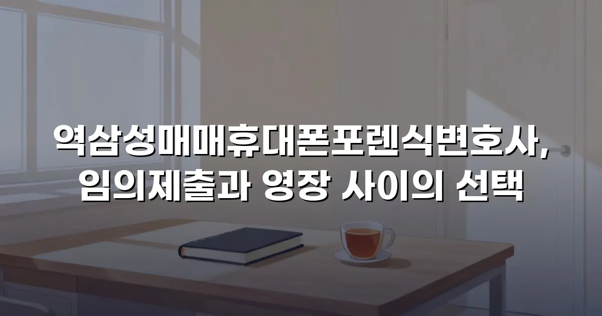 역삼성매매휴대폰포렌식변호사, 임의제출과 영장 사이의 선택