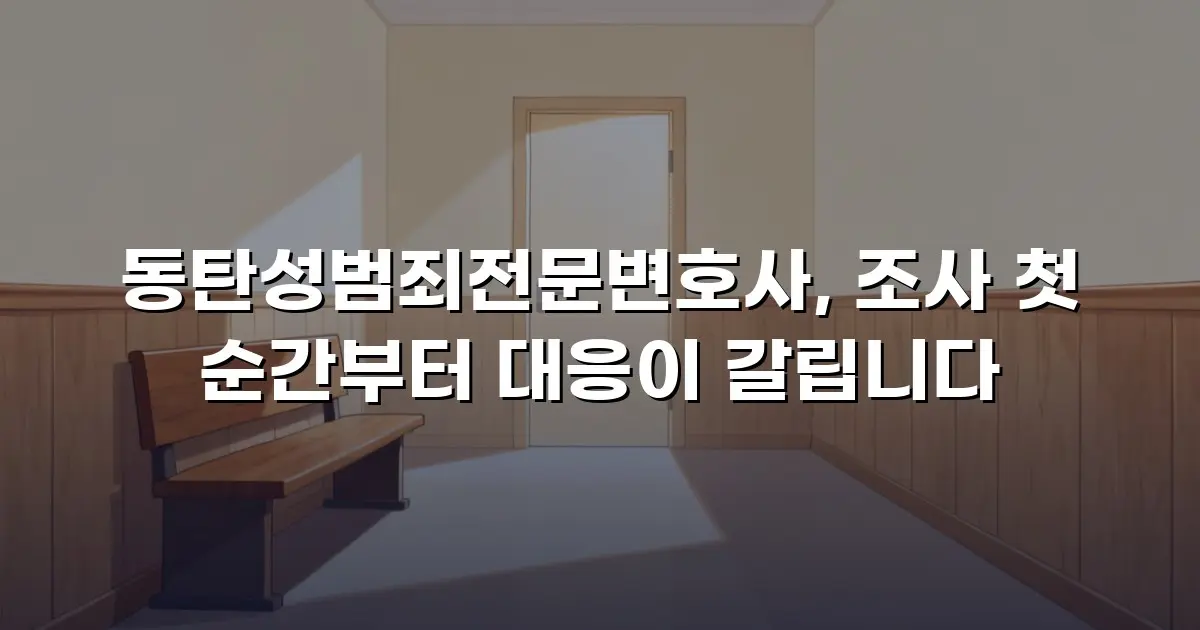 동탄성범죄전문변호사, 조사 첫 순간부터 대응이 갈립니다